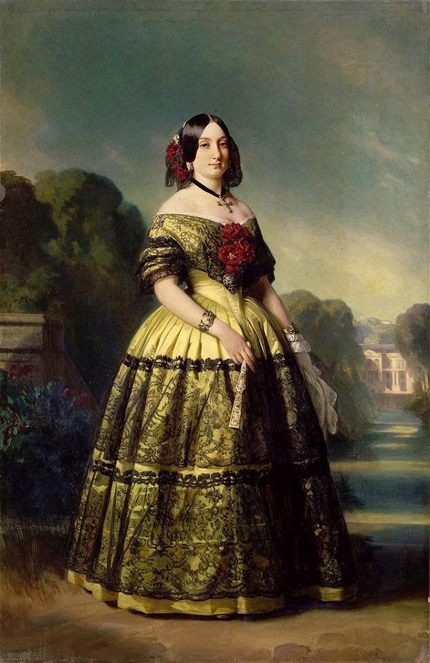 1847 portrait of the Duchess of Montpensier (Infanta Luisa Fernanda of Spain) by Winterhalter