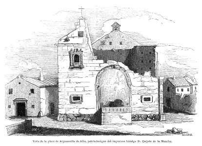 1848-01-30, Semanario Pintoresco Español, Vista de la plaza de Argamasilla de Alba, patria insigne del ingenioso hidalgo D. Quijote de la Mancha