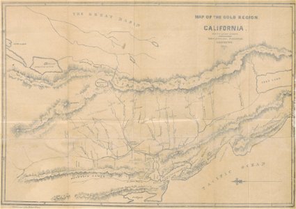 (1850) MAP OF THE GOLD REGION CALIFORNIA