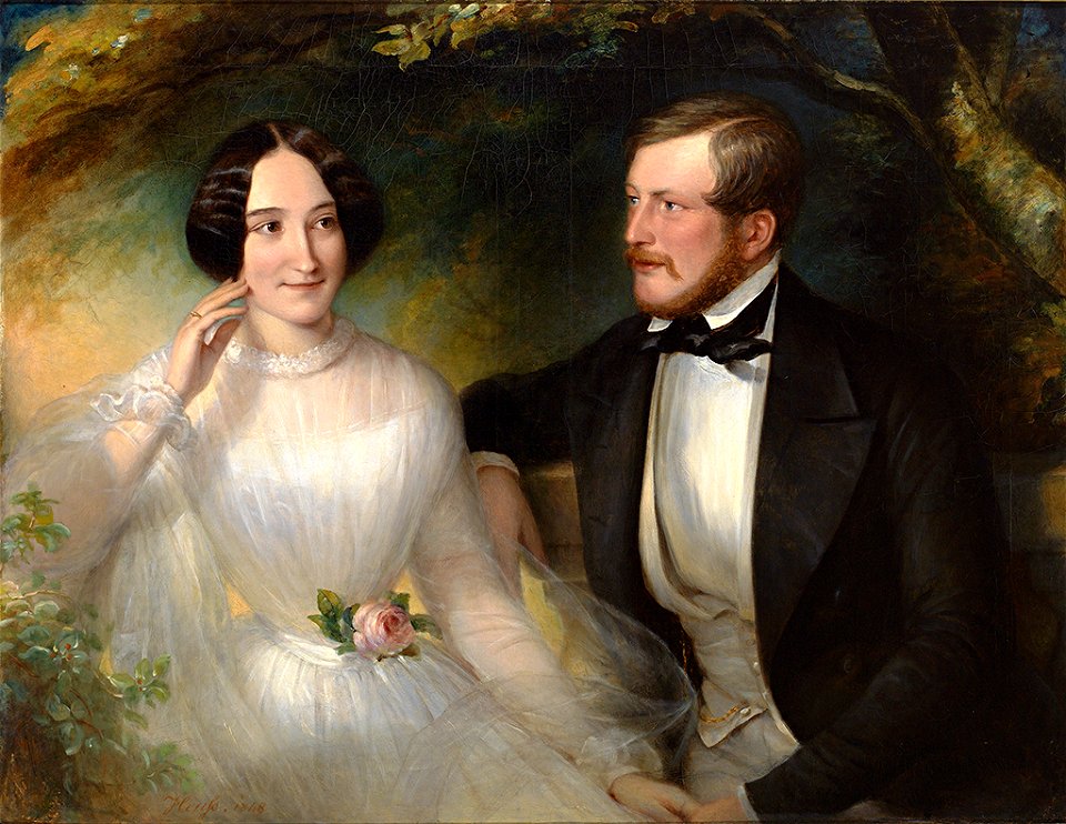 Eduard von Heuss Portrait Eugen und Francisca Kraetzer-Roeder