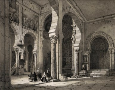 1850, España artística y monumental, vistas y descripción de los sitios y monumentos más notables de españa, vol 3, Parroquia de San Román en Toledo (cropped)