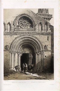 1850, España artística y monumental, vistas y descripción de los sitios y monumentos más notables de españa, vol 3, Pórtico de San Pedro de Olite