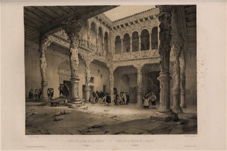 1850, España artística y monumental, vistas y descripción de los sitios y monumentos más notables de españa, vol 3, Patio de la Ynfanta en Zaragoza