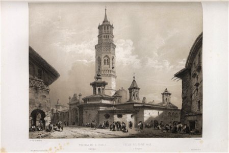 1850, España artística y monumental, vistas y descripción de los sitios y monumentos más notables de españa, vol 3, Yglesia de San Pablo en Zaragoza