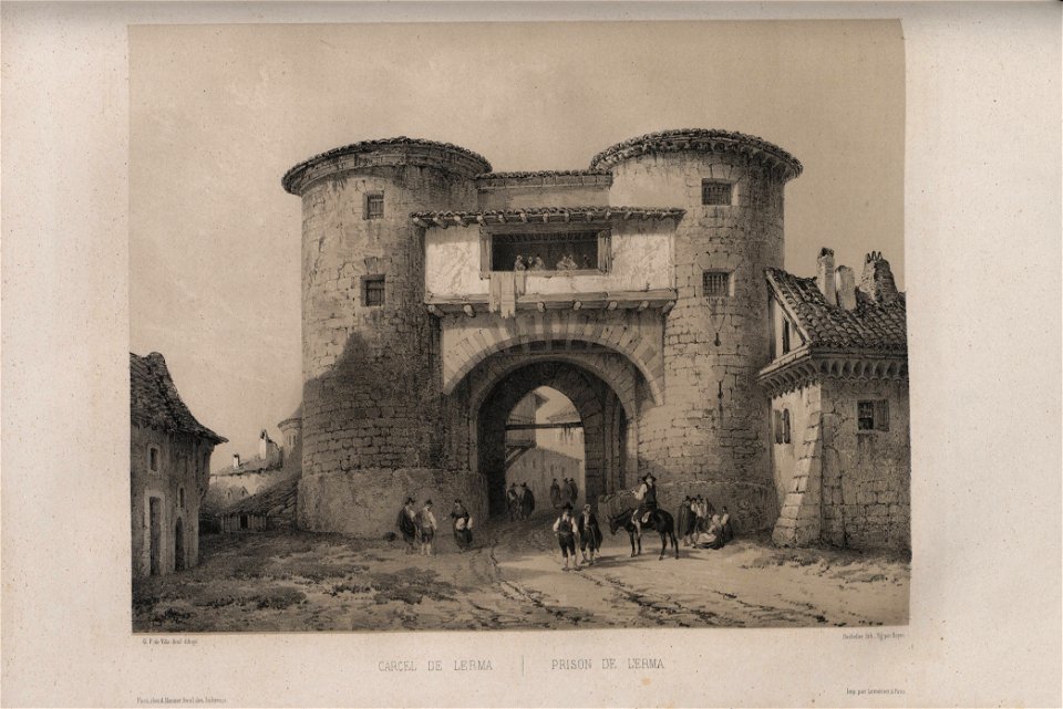 1850, España artística y monumental, vistas y descripción de los sitios y monumentos más notables de españa, vol 3, Cárcel de Lerma