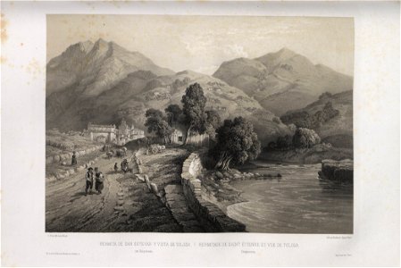 1850, España artística y monumental, vistas y descripción de los sitios y monumentos más notables de españa, vol 3, Hermita de San Estevan y vista de Tolosa en Guipúzcoa