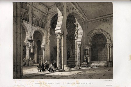 1850, España artística y monumental, vistas y descripción de los sitios y monumentos más notables de españa, vol 3, Parroquia de San Román en Toledo