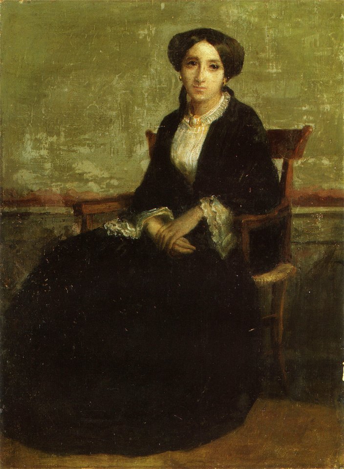 William-Adolphe Bouguereau (1825-1905) - A Portrait of Geneviève Bouguereau (1850)