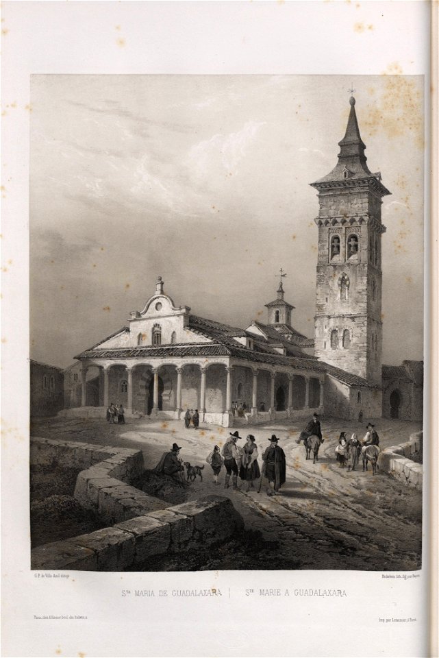 1850, España artística y monumental, vistas y descripción de los sitios y monumentos más notables de españa, vol 3, Santa María de Guadalaxara