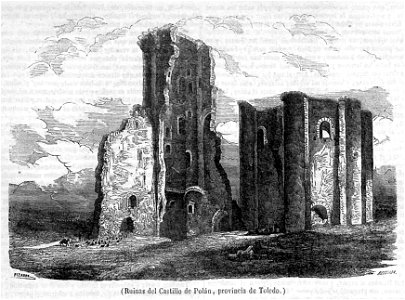 1850-09-29, Semanario Pintoresco Español, Ruinas del castillo de Polán, provincia de Toledo, Pizarro