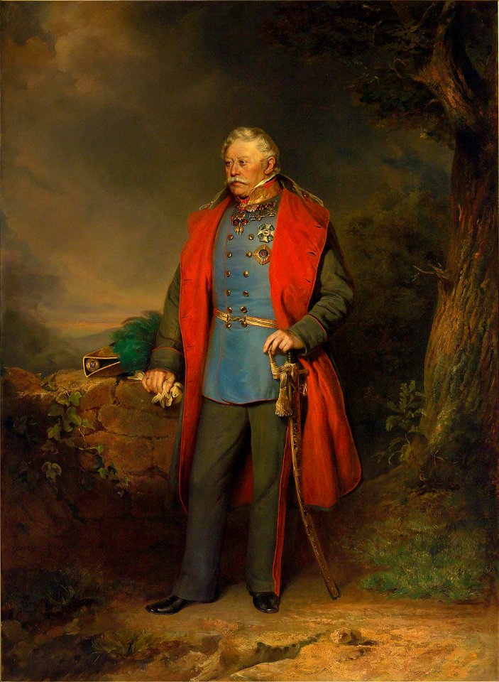 Field Marshal Count Johann Joseph Wenzel Radetzky of Radetz, full-length portrait (by Georg Decker)
