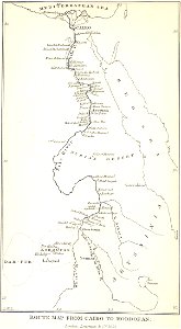 (1852) ROUTE FROM CAIRO TO KORDOFAN. Free illustration for personal and commercial use.