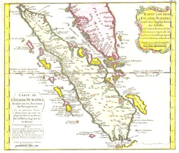 1852 Bellin Map of Sumatra, Malaca, and Singapore - Geographicus - Sumatra-bellin-1750