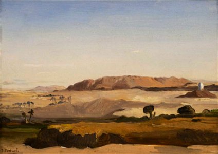 Jean-François Portaels - Landscape in Egypt. Free illustration for personal and commercial use.