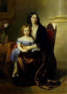 Karl von Blaas - Leonia Lanckorońska z synem