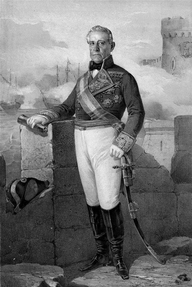 1852, Estado Mayor General del Ejército Español, Francisco Valdés (cropped)