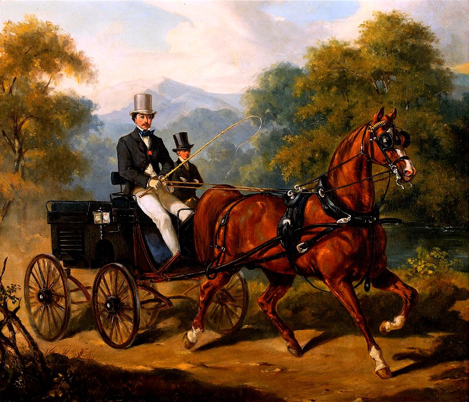 Juliusz Kossak - Przejażdżka powozem 1852
