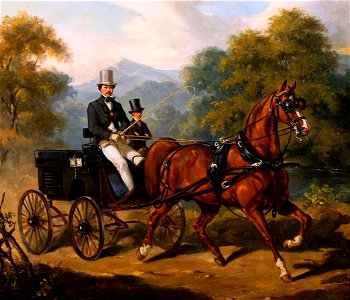 Juliusz Kossak - Przejażdżka powozem 1852