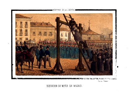 1853, Los mártires de la libertad española, vol II, Egecucion de Miyar en Madrid