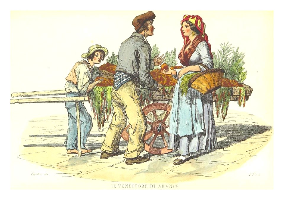 BOURCARD(1853) p1.247 - IL VENDITORE DI ARANCE