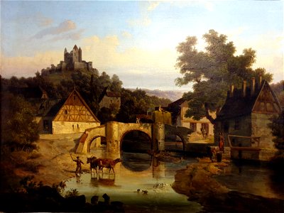 1853 Geist Fränkisches Dorf mit der Burgruine Trimberg Historisches Museum Bamberg anagoria
