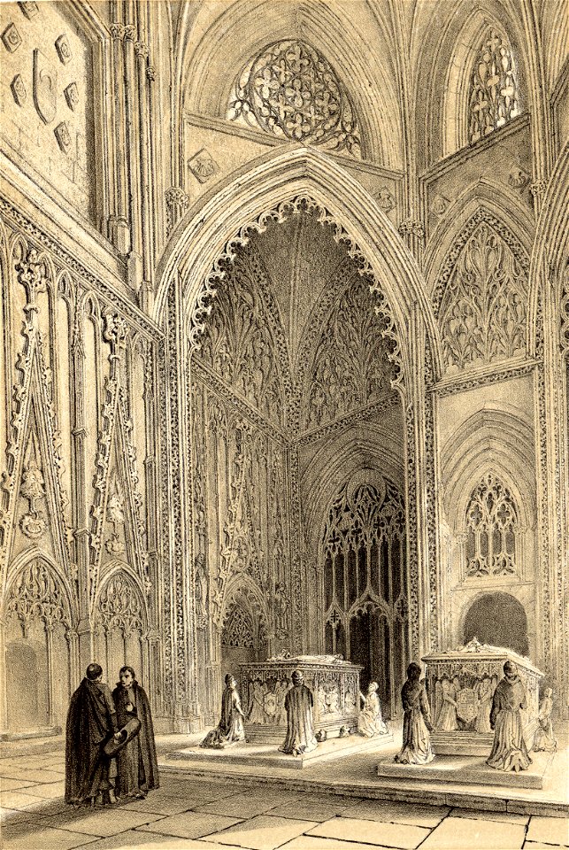 1853, Recuerdos y bellezas de España, Castilla la Nueva, tomo I, Capilla de don Álvaro de Luna, catedral de Toledo (cropped)
