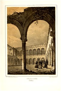 1853, Recuerdos y bellezas de España, Castilla la Nueva, tomo I, Patio del Alcázar, Toledo