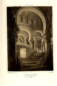 1853, Recuerdos y bellezas de España, Castilla la Nueva, tomo I, Santa María la Blanca, hoy almacén de enseres, Toledo