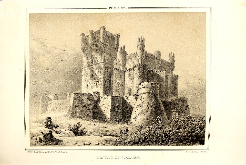 1853, Recuerdos y bellezas de España, Castilla la Nueva, tomo II, Castillo de Guadamur
