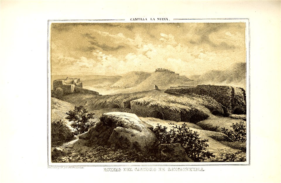 1853, Recuerdos y bellezas de España, Castilla la Nueva, tomo II, Ruinas del castillo de Salvatierra