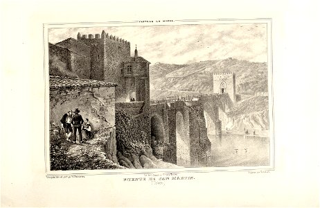 1853, Recuerdos y bellezas de España, Castilla la Nueva, tomo I, Puente de San Martín, Toledo