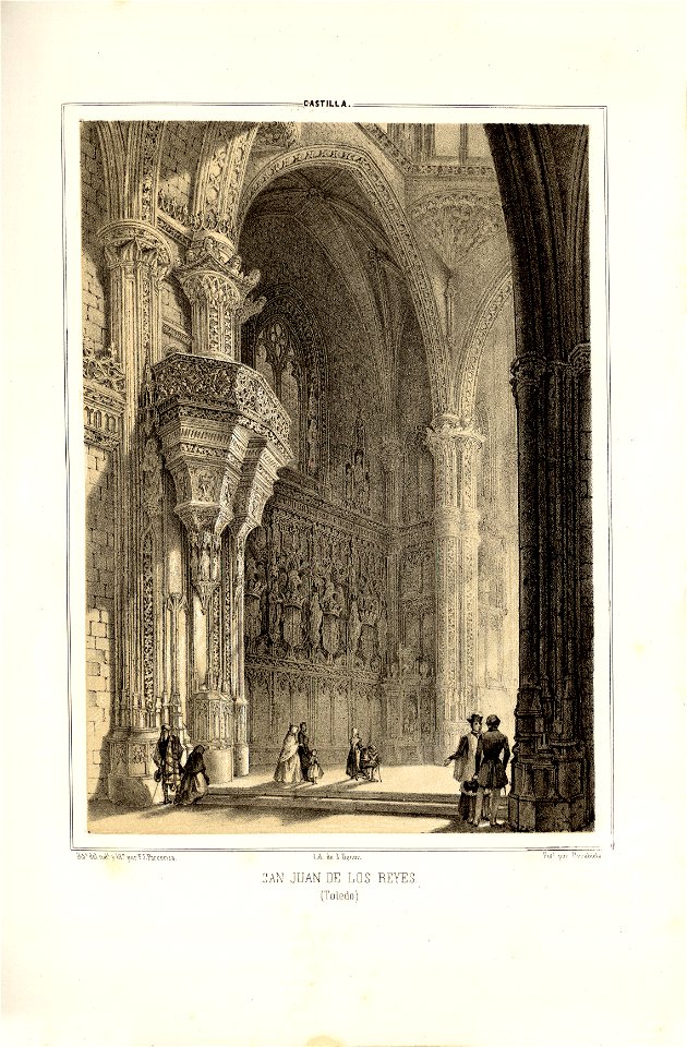1853, Recuerdos y bellezas de España, Castilla la Nueva, tomo II, San Juan de los Reyes, Toledo