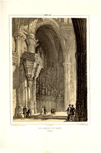 1853, Recuerdos y bellezas de España, Castilla la Nueva, tomo II, San Juan de los Reyes, Toledo. Free illustration for personal and commercial use.