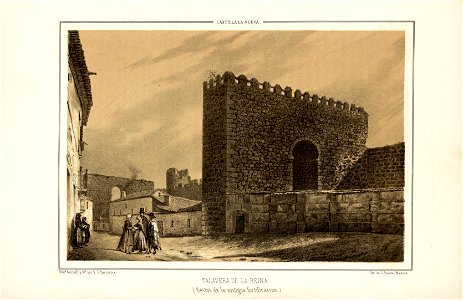 1853, Recuerdos y bellezas de España, Castilla la Nueva, tomo II, Talavera de la Reina, restos de la antigua fortificación