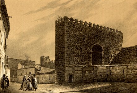 1853, Recuerdos y bellezas de España, Castilla la Nueva, tomo II, Talavera de la Reina, restos de la antigua fortificación (cropped)