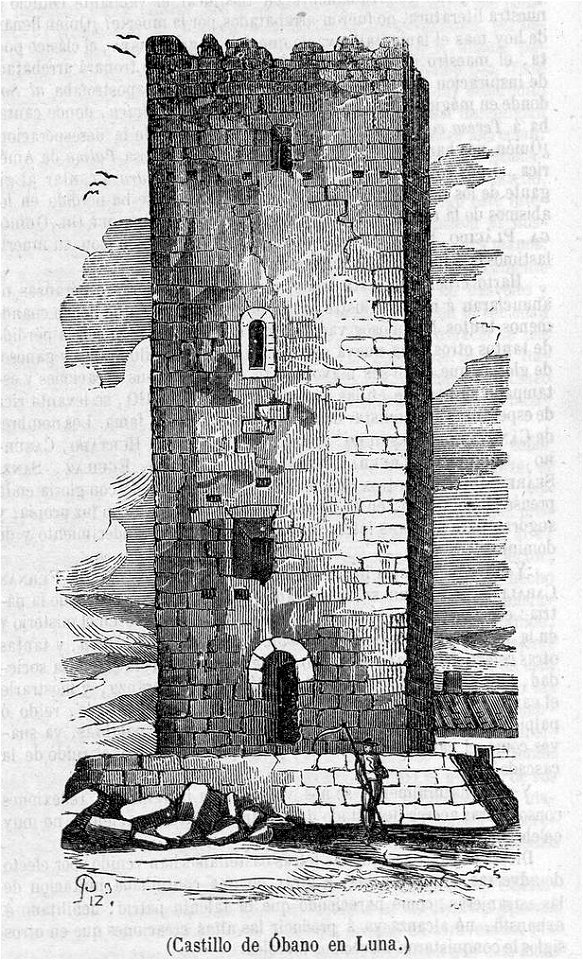 1853-01-02, Semanario Pintoresco Español, Castillo de Óbano en Luna