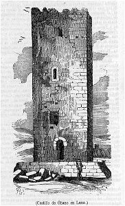 1853-01-02, Semanario Pintoresco Español, Castillo de Óbano en Luna. Free illustration for personal and commercial use.