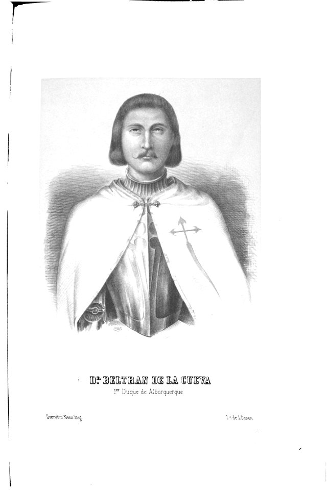 1853-1860, Blasón de España, libro de oro de su nobleza, parte primera, casa real y Grandeza de España, Beltrán de la Cueva