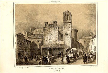 1853, Recuerdos y bellezas de España, Castilla la Nueva, tomo II, Iglesia de Santiago, Toledo