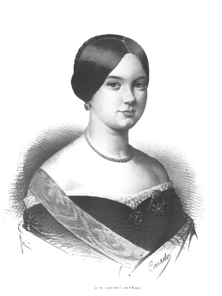 1853-1860, Blasón de España, libro de oro de su nobleza, parte primera, casa real y Grandeza de España, María Eulalia Osorio de Moscoso y Carvajal (cropped)