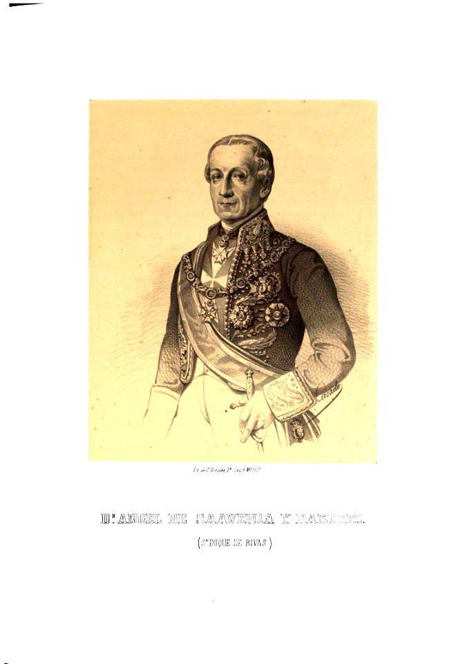 1853-1860, Blasón de España, libro de oro de su nobleza, parte primera, casa real y Grandeza de España, Ángel de Saavedra y Ramírez