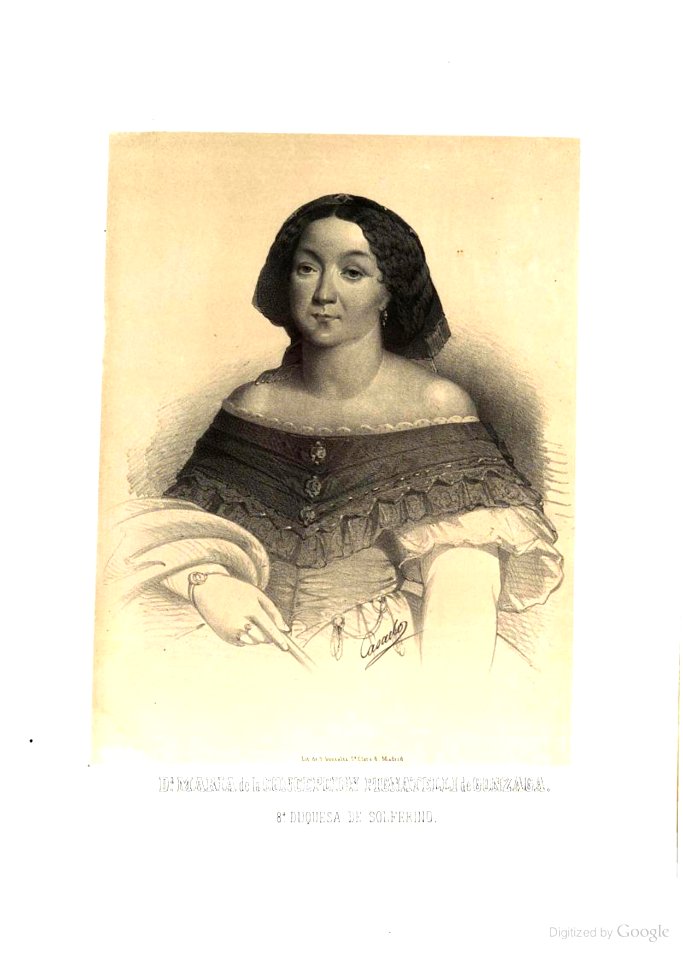1853-1860, Blasón de España, libro de oro de su nobleza, parte primera, casa real y Grandeza de España, María de la Concepción Pignatelli de Gonzaga