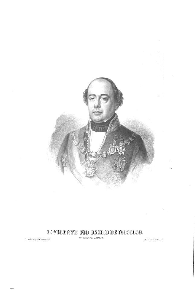 1853-1860, Blasón de España, libro de oro de su nobleza, parte primera, casa real y Grandeza de España, Vicente Pío Osorio de Moscoso