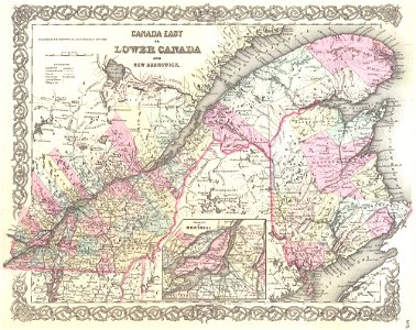 1855 Colton Map of Canada East or Quebec - Geographicus - Quebec-colton-1855