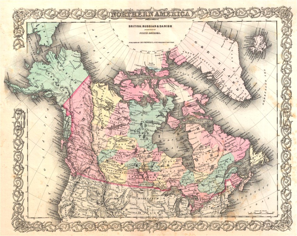 1855 Colton Map of British North America or Canada - Geographicus - Canada-colton-1855