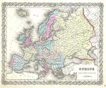 1855 Colton Map of Europe - Geographicus - Europe-colton-1855