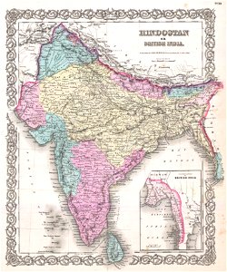 1855 Colton Map of India - Geographicus - India-colton-1855