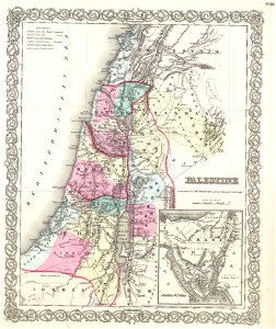 1855 Colton Map of Israel, Palestine or the Holy Land - Geographicus - PalestineIsrael-colton-1855