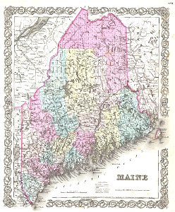 1855 Colton Map of Maine - Geographicus - Maine-colton-1855
