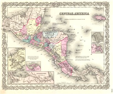 1855 Colton Map of Central America and Jamaica - Geographicus - CentralAmerica-colton-1855